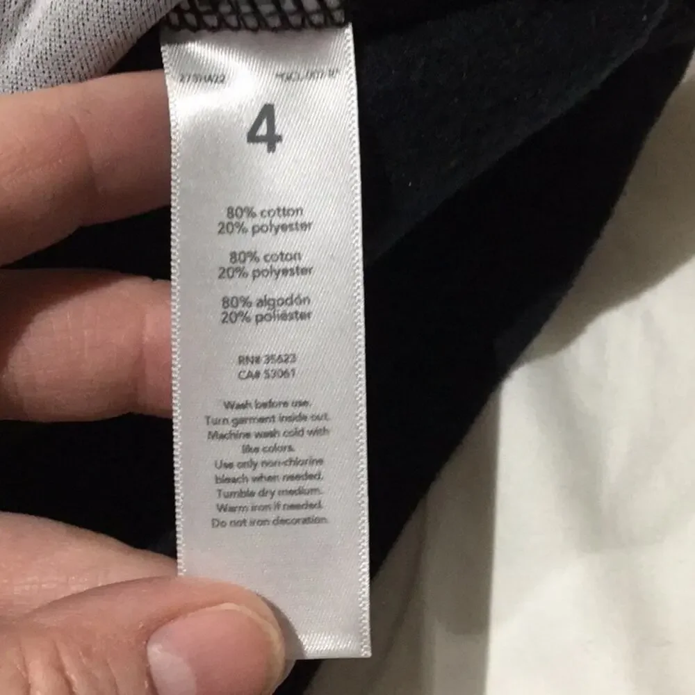 Carters 4t Black sweatshirt with bunny worn once